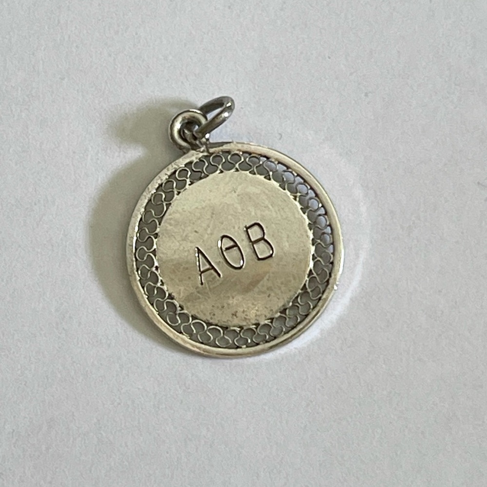 Vintage Alpha Theta Beta Sorority Sterling Silver Charm